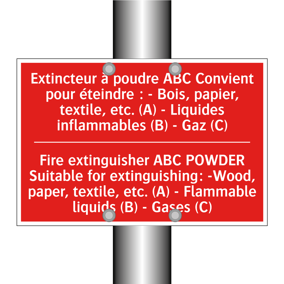 Extincteur à poudre ABC Convient /.../ - Fire extinguisher ABC POWDER Suitable /.../