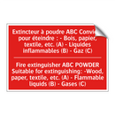 Extincteur à poudre ABC Convient /.../ - Fire extinguisher ABC POWDER Suitable /.../
