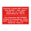 Extincteur à poudre ABC Convient /.../ - Fire extinguisher ABC POWDER Suitable /.../