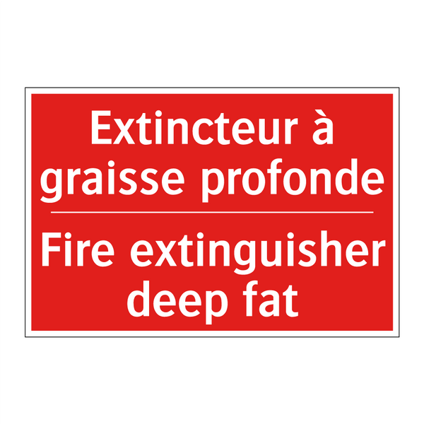 Extincteur à graisse profonde - Fire extinguisher deep fat
