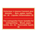 Extincteur à mousse Convient pour /.../ - Fire extinguisher Foam Suitable /.../