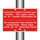 Extincteur à mousse Convient pour /.../ - Fire extinguisher Foam Suitable /.../