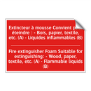 Extincteur à mousse Convient pour /.../ - Fire extinguisher Foam Suitable /.../