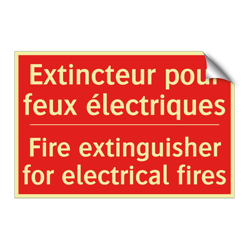 Extincteur pour feux électriques /.../ - Fire extinguisher for electrical /.../