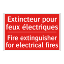 Extincteur pour feux électriques /.../ - Fire extinguisher for electrical /.../