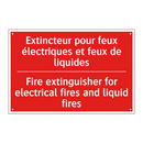 Extincteur pour feux électriques /.../ - Fire extinguisher for electrical /.../