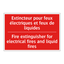 Extincteur pour feux électriques /.../ - Fire extinguisher for electrical /.../