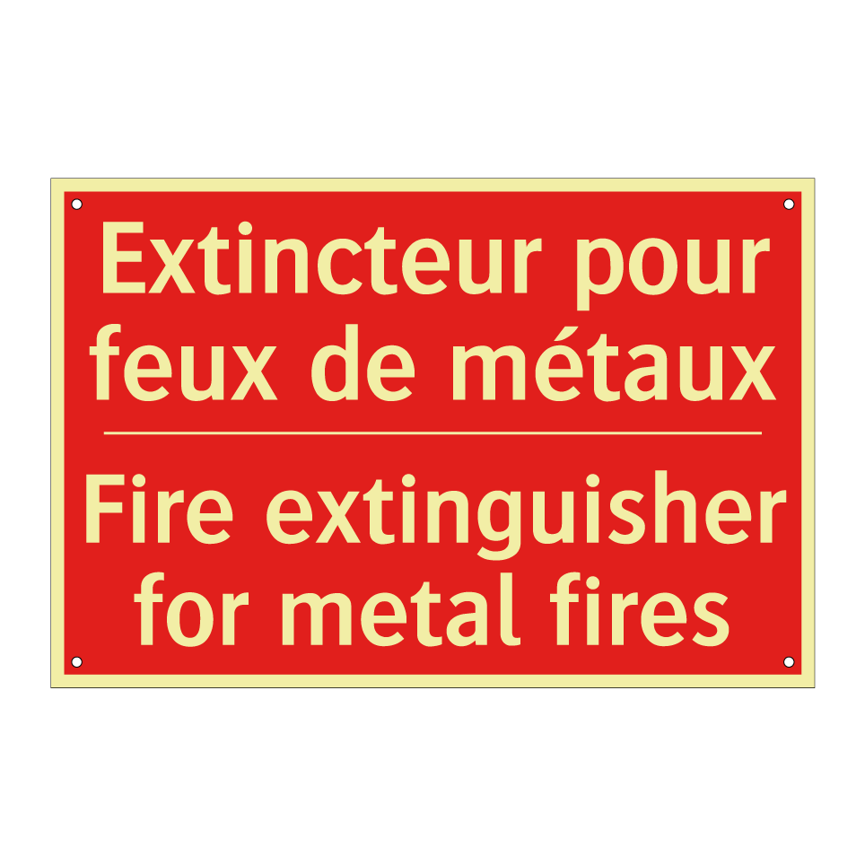 Extincteur pour feux de métaux - Fire extinguisher for metal fires /.../