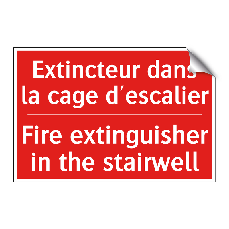 Extincteur dans la cage d'escalier /.../ - Fire extinguisher in the stairwell /.../
