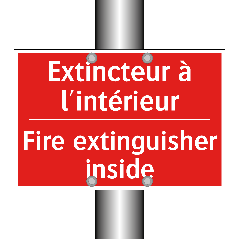 Extincteur à l'intérieur - Fire extinguisher inside