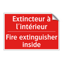 Extincteur à l'intérieur - Fire extinguisher inside