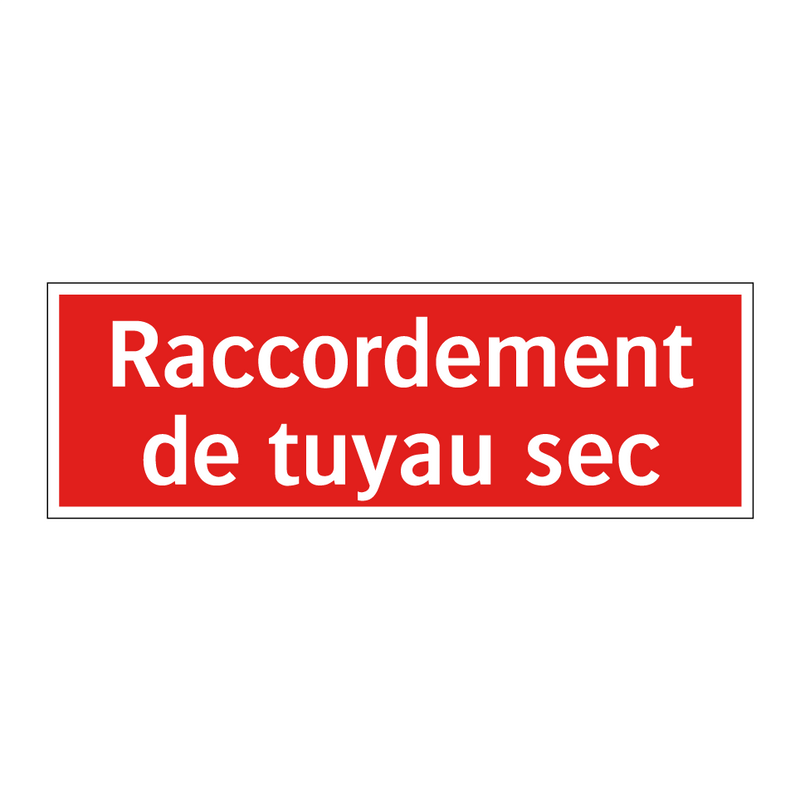 Raccordement de tuyau sec