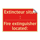 Extincteur situé : - Fire extinguisher located: