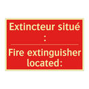 Extincteur situé : - Fire extinguisher located: