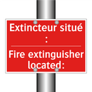 Extincteur situé : - Fire extinguisher located: