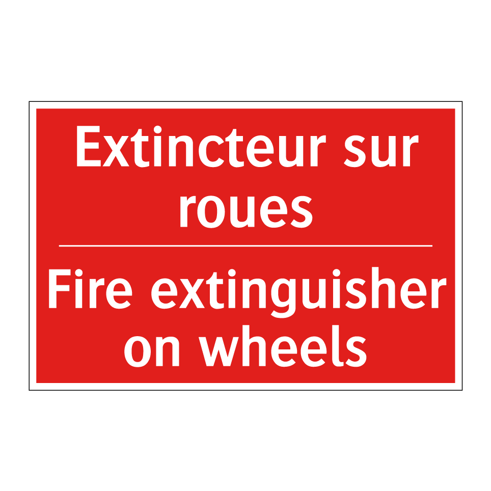 Extincteur sur roues - Fire extinguisher on wheels