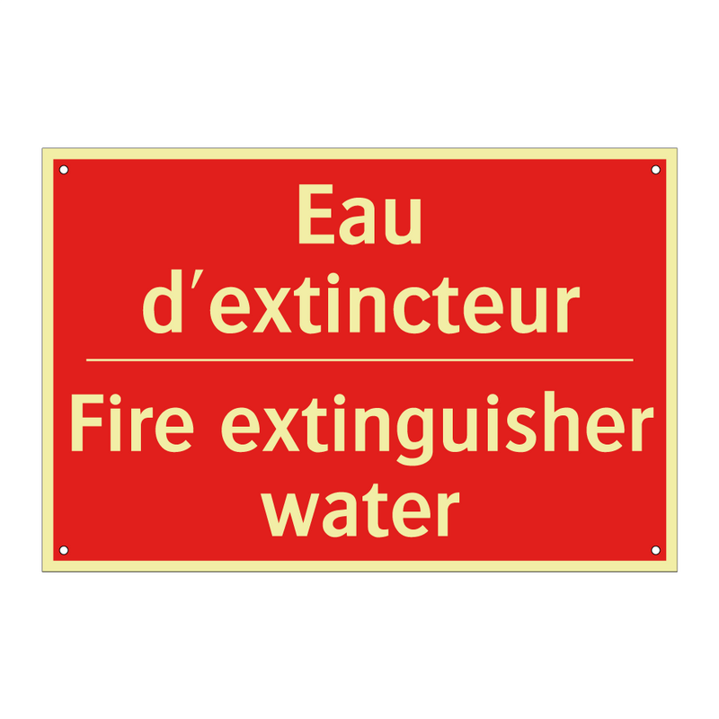 Eau d'extincteur - Fire extinguisher water