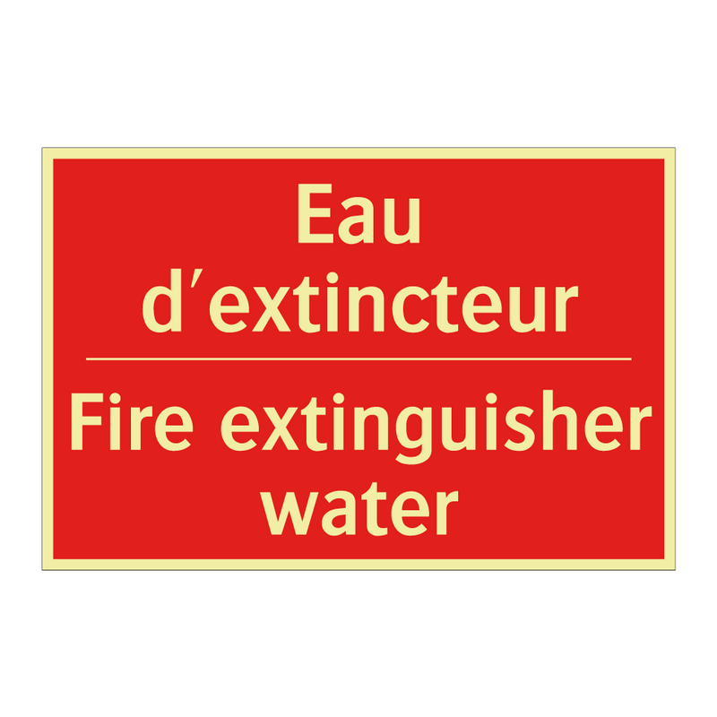 Eau d'extincteur - Fire extinguisher water