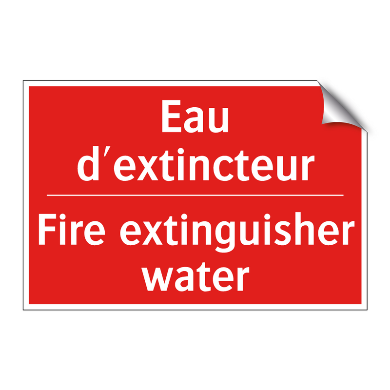 Eau d'extincteur - Fire extinguisher water