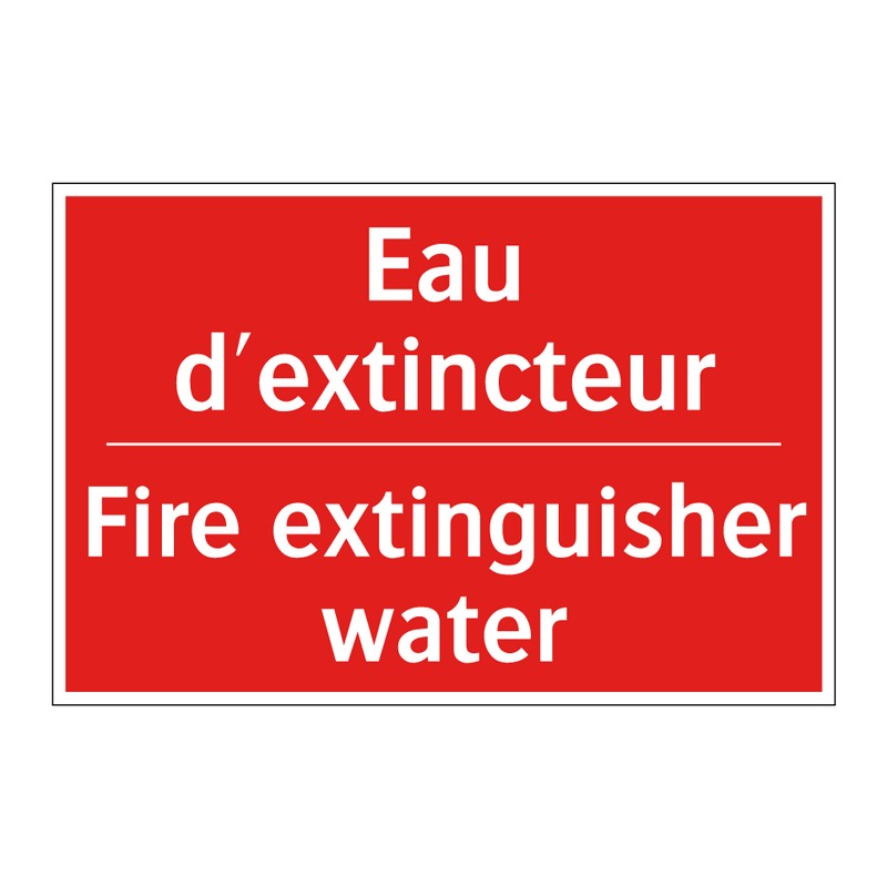 Eau d'extincteur - Fire extinguisher water