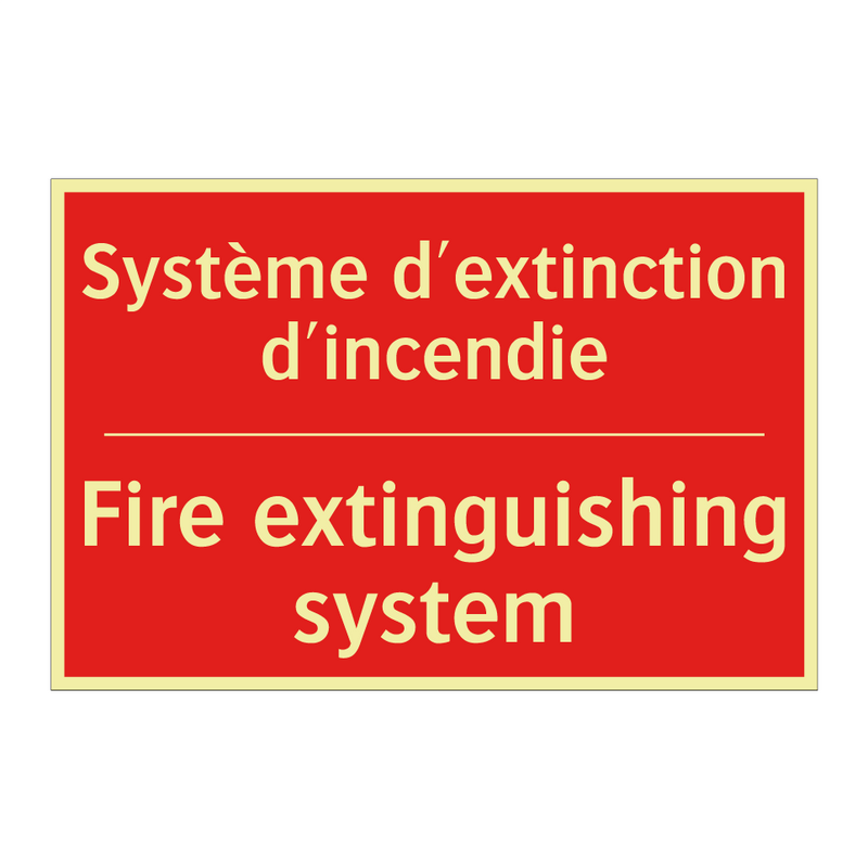 Système d'extinction d'incendie /.../ - Fire extinguishing system