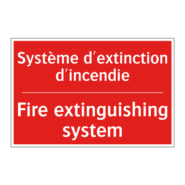Système d'extinction d'incendie /.../ - Fire extinguishing system