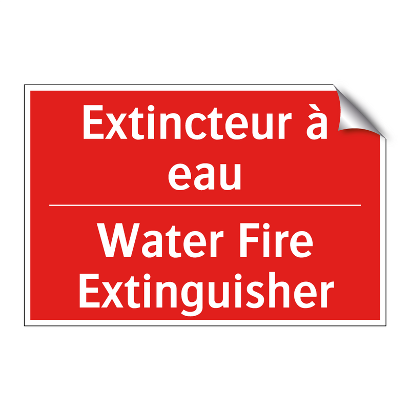 Extincteur à eau - Water Fire Extinguisher