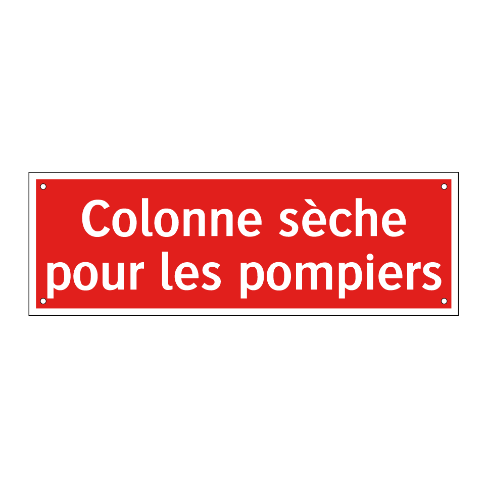 Colonne sèche pour les pompiers