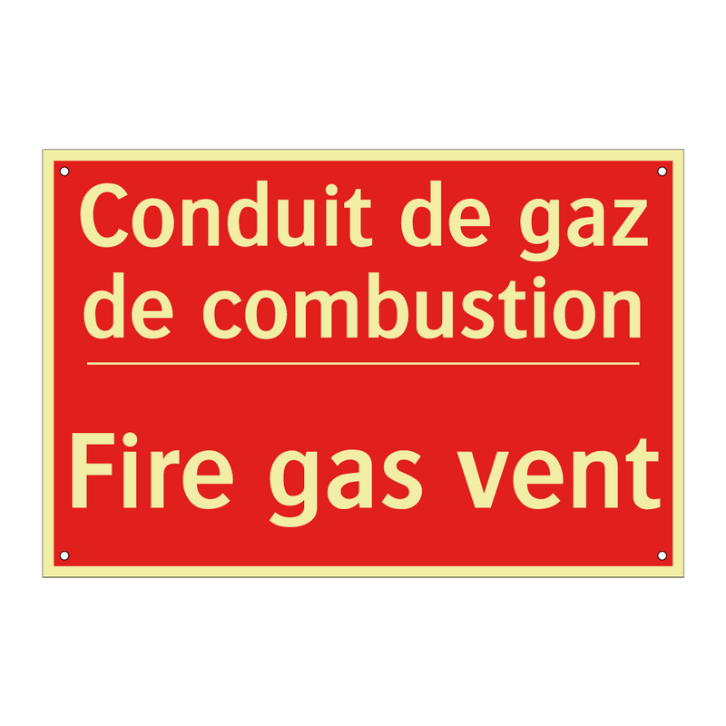 Conduit de gaz de combustion - Fire gas vent