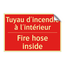Tuyau d'incendie à l'intérieur - Fire hose inside