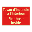 Tuyau d'incendie à l'intérieur - Fire hose inside