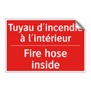 Tuyau d'incendie à l'intérieur - Fire hose inside