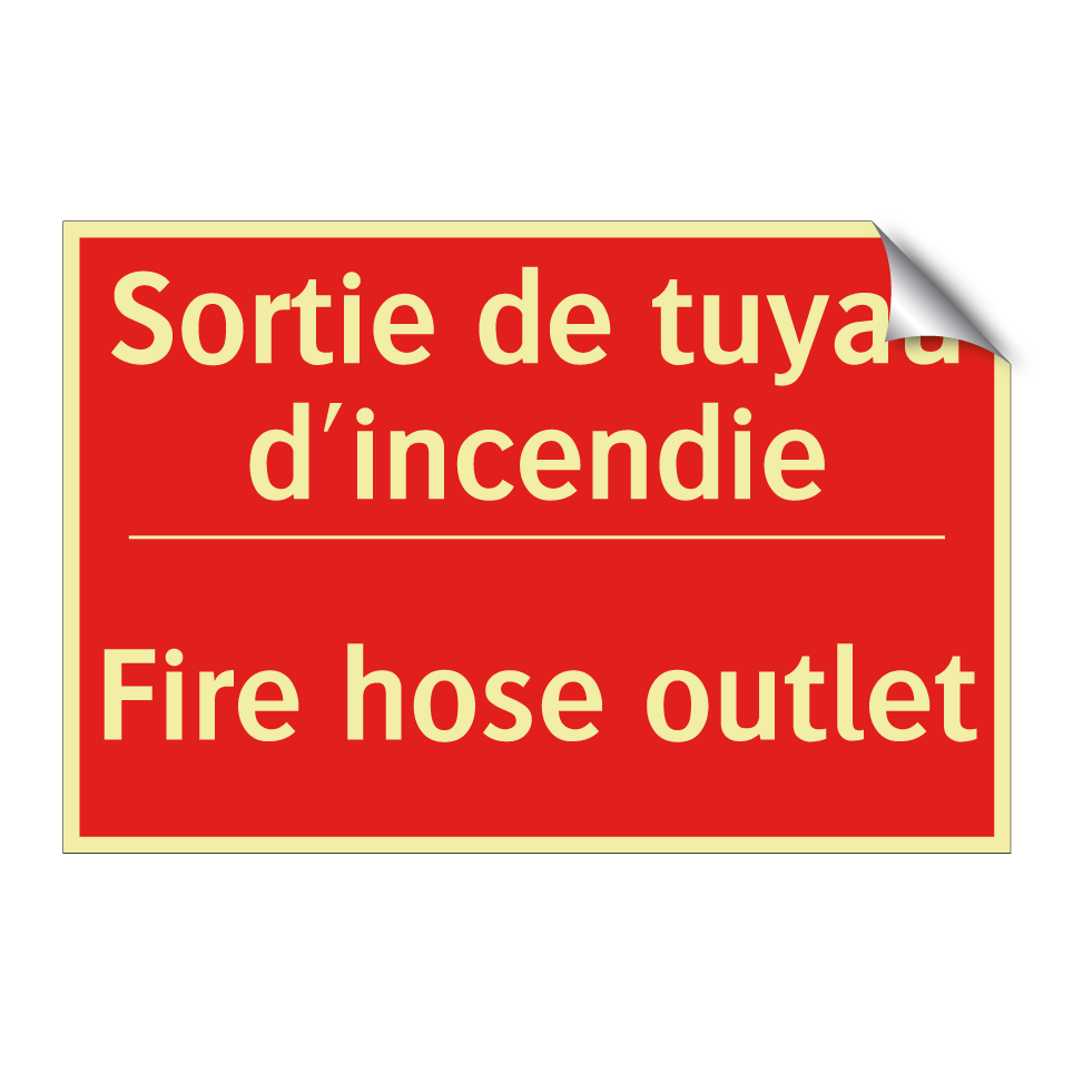 Sortie de tuyau d'incendie - Fire hose outlet