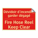 Dévidoir d'incendie, garder dégagé /.../ - Fire Hose Reel Keep Clear