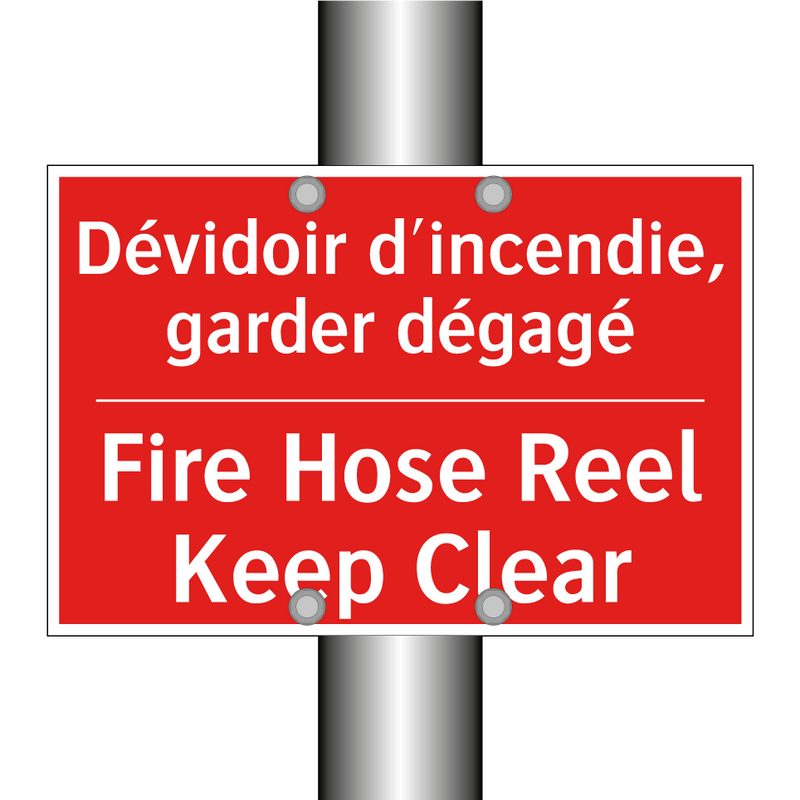 Dévidoir d'incendie, garder dégagé /.../ - Fire Hose Reel Keep Clear