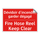 Dévidoir d'incendie, garder dégagé /.../ - Fire Hose Reel Keep Clear