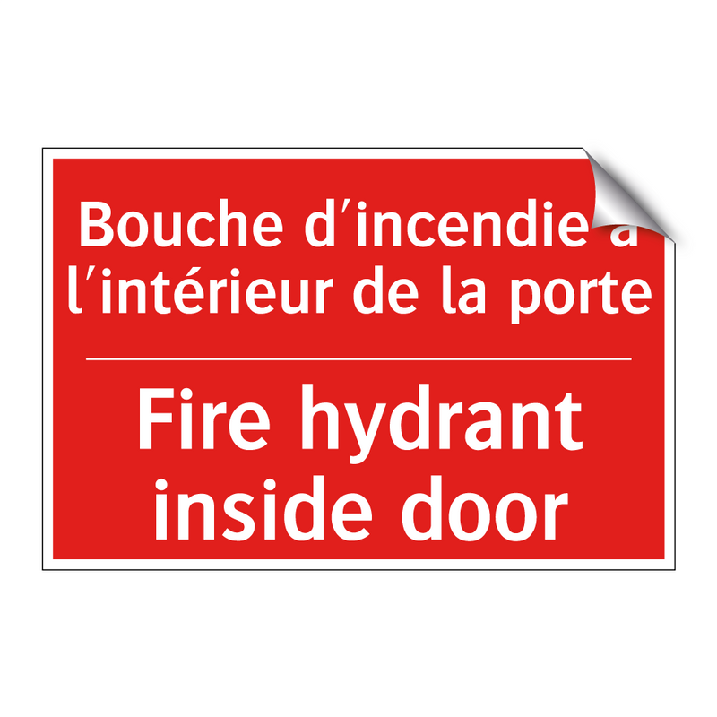 Bouche d'incendie à l'intérieur /.../ - Fire hydrant inside door