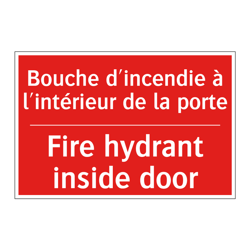 Bouche d'incendie à l'intérieur /.../ - Fire hydrant inside door