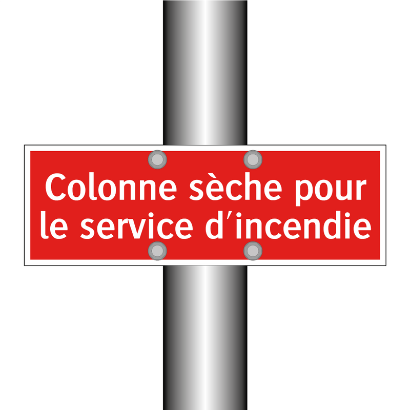 Colonne sèche pour le service d'incendie
