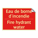 Eau de borne d'incendie - Fire hydrant water