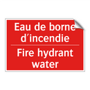 Eau de borne d'incendie - Fire hydrant water