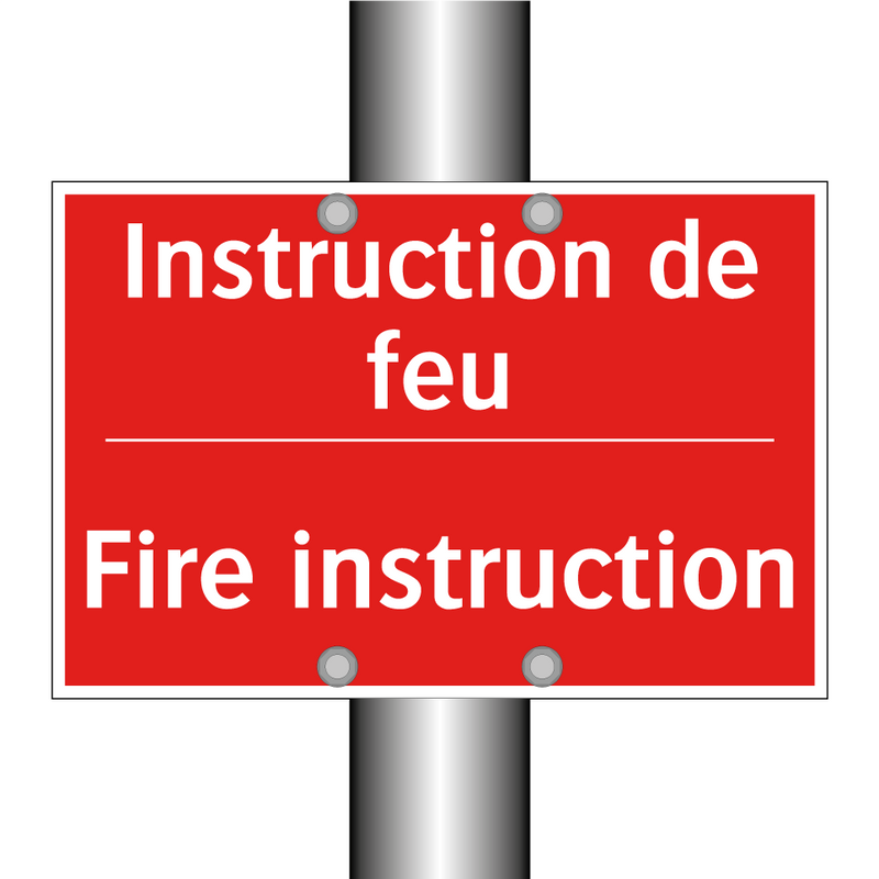 Instruction de feu - Fire instruction