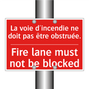 La voie d'incendie ne doit pas /.../ - Fire lane must not be blocked