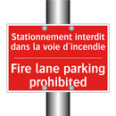 Stationnement interdit dans la /.../ - Fire lane parking prohibited