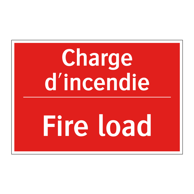 Charge d'incendie - Fire load