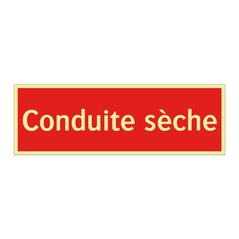 Conduite sèche