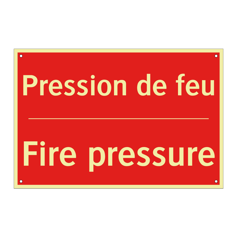 Pression de feu - Fire pressure