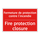 Fermeture de protection contre /.../ - Fire protection closure