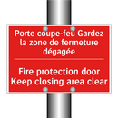 Porte coupe-feu Gardez la zone /.../ - Fire protection door Keep closing /.../