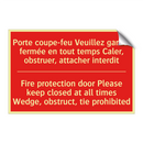 Porte coupe-feu Veuillez garder /.../ - Fire protection door Please keep /.../